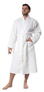 BAGNO MILANO Men's Turkish Cotton Waffle Robe