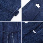 Men's Hooded Bathrobe - Soft, Quick-Dry, Navy Blue