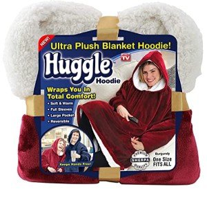 Burgundy Huggle Hoodie Blanket Robe for All