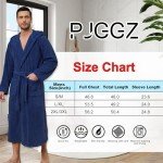 Men's Hooded Bathrobe - Soft, Quick-Dry, Navy Blue