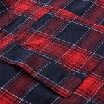 Latuza Men's Red Cotton Flannel Robe, Large