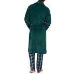 IZOD Men's Cozy Dark Green Fleece Robe