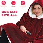 Burgundy Huggle Hoodie Blanket Robe for All