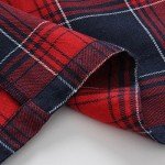 Latuza Men's Red Cotton Flannel Robe, Large