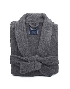 Men's Premium Thick Terry Cloth Bathrobe, Dark Grey