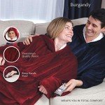 Burgundy Huggle Hoodie Blanket Robe for All