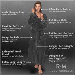 Men's Grey Hooded Long Robe - XXL