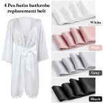Satin Bathrobe Belt Set for Men and Women