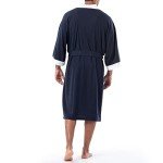 IZOD Men's Navy Waffle Knit Kimono Robe