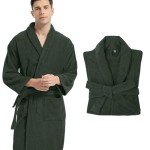 Dark Blue Classic Cotton Bathrobe for Men