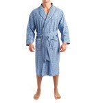 Nautica Large French Blue Plaid Robe for Men