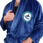 NHL Men's Plush Fleece Bathrobe with Pockets