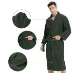 Dark Blue Classic Cotton Bathrobe for Men