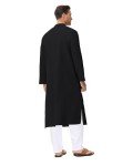 Men's Black Kaftan Long Sleeve Islamic Robe 3XL
