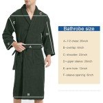 Dark Blue Classic Cotton Bathrobe for Men