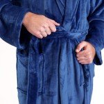 NHL Men's Plush Fleece Bathrobe with Pockets