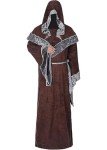 Men's Brown Wizard Cloak and Hooded Robe