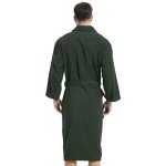 Dark Blue Classic Cotton Bathrobe for Men