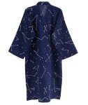 Navy Blue Star Map Unisex Kimono Robe