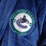 NHL Men's Plush Fleece Bathrobe with Pockets