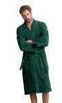 Men's Soft Touch Black Linen Spa Robe