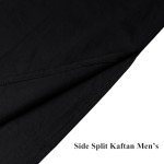 Men's Black Kaftan Long Sleeve Islamic Robe 3XL