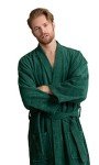 Men's Soft Touch Black Linen Spa Robe