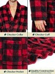 PAVILIA Men’s Warm Fleece Plaid Bathrobe