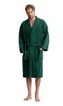 Men's Soft Touch Black Linen Spa Robe