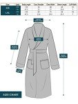PAVILIA Men’s Warm Fleece Plaid Bathrobe