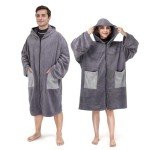 Men's Oversized Surf Poncho Hoodie - Gray