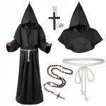 Adult Medieval Hooded Monk Costume for Men