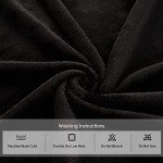 Warm Plush Fleece Bathrobe for Men - Black