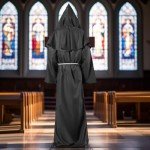 Adult Medieval Hooded Monk Costume for Men