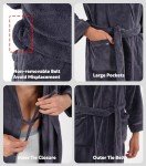 Men's Hooded Coral Fleece Velvet Robe