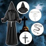 Adult Medieval Hooded Monk Costume for Men