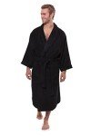 Luxury Black Terry Cloth Bathrobe for Men