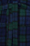 Men's Blackwatch Tartan Fleece Dressing Gown - Navy/Green