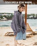 Men's Oversized Surf Poncho Hoodie - Gray
