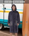 Men's Oversized Surf Poncho Hoodie - Gray