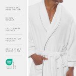 Luxury Black Terry Cloth Bathrobe for Men