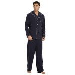 Men's Soft Cotton Pajama Set with Pockets