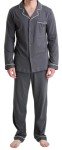 Men's 100% Cotton Long Button-Down Pajama Set