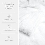 Luxury Black Terry Cloth Bathrobe for Men