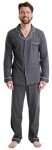 Men's 100% Cotton Long Button-Down Pajama Set