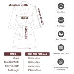 Men's Soft Knee-Length Fleece Bathrobe with Shawl Collar