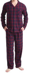 Men's Cotton Flannel Button-Down Pajama Set