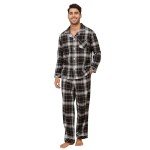 Men's 100% Cotton Flannel Plaid Pajama Set