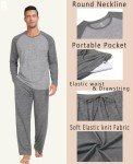 Men's Long Sleeve Pajama Set - Dark Gray