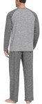 Men's Long Sleeve Pajama Set - Dark Gray
